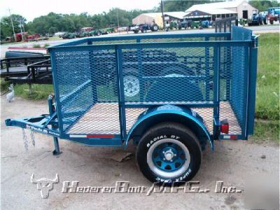 6' x 4' single axle utility w/3' mesh side & 3' drop do