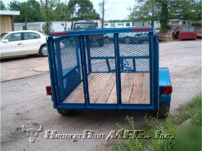 6' x 4' single axle utility w/3' mesh side & 3' drop do