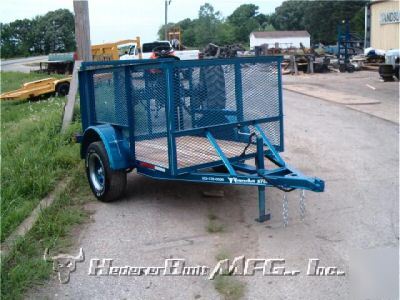 6' x 4' single axle utility w/3' mesh side & 3' drop do