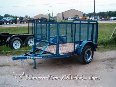 6' x 4' single axle utility w/3' mesh side & 3' drop do