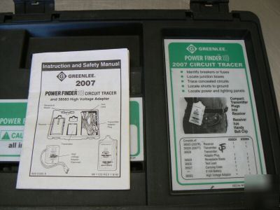 Greenlee power finder circuit tracer # 2007 nice no res