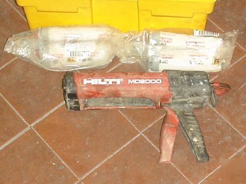 Hilti MD2000 gun. hilti hit. hy 150 & 2 pack adhesive.