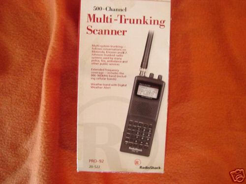 Radio shack pro 92 500 channel scanner