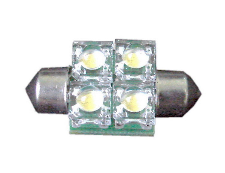 Super bright car interior 4 white leds light bulb