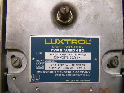 Superior/luxtrol 3.75AMP variable autotransformer