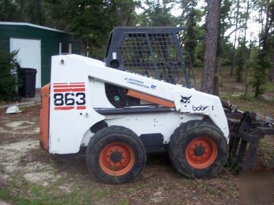 1998 bobcat (863 f series) with 16 ft trailer