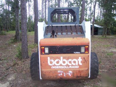 1998 bobcat (863 f series) with 16 ft trailer