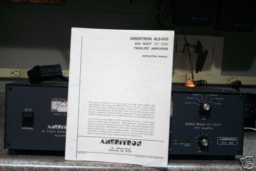 Ameritron als-600 600W no tune tmos-fet amplifier