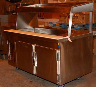 Custom 2-dr. refrigerated prep table, 66