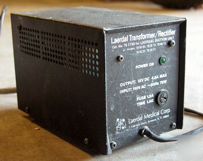 Laerdal trasformer rectifier ac dc converter suction