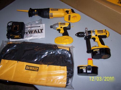 New dewalt 18V xrp hammer drill saw impact gun 3PC kit