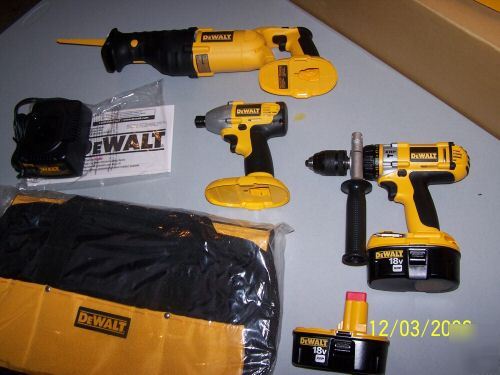 New dewalt 18V xrp hammer drill saw impact gun 3PC kit