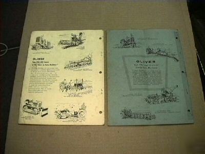 Oliver 59A loader operators & parts manuals