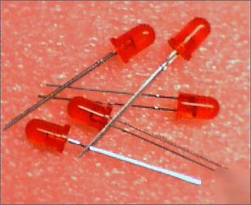 5 x 12V flashing red led's 5MM. ( 75P post uk )