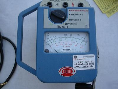 Biddle megger hand crank insulation tester type 210170