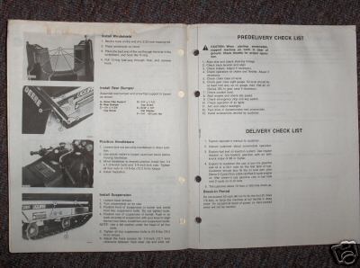 Jd 440 liquifire snowmobile operator's manual