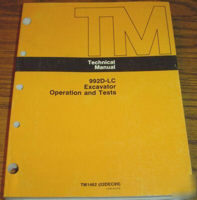 John deere 992D-lc excavator o & t technical manual