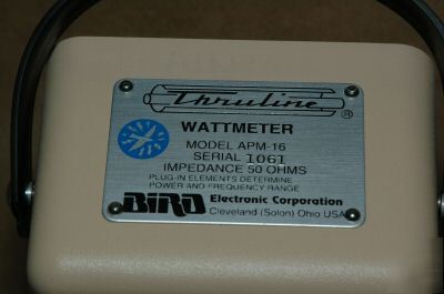 Like new bird apm-16 wattmeter w/carrying case+extras 