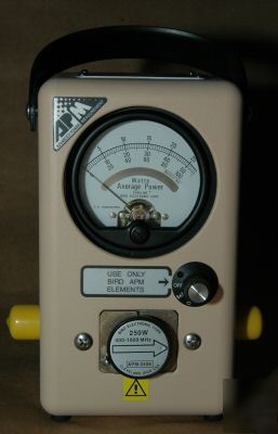 Like new bird apm-16 wattmeter w/carrying case+extras 