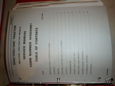 Massey ferguson 1240 1250 1260 tractor service manual