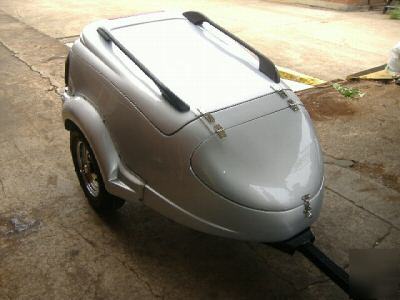 New 07 motorcycle bike trike cargo fiberglass trailer