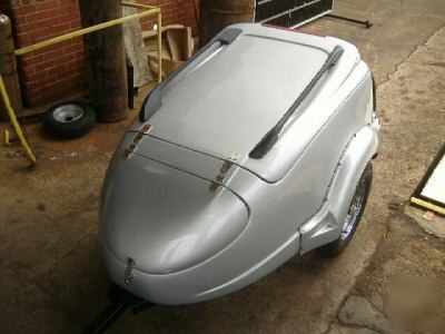 New 07 motorcycle bike trike cargo fiberglass trailer