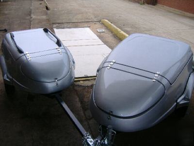New 07 motorcycle bike trike cargo fiberglass trailer