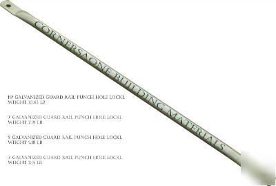 New scaffold 7' punch hole lock guard rail scaffolding