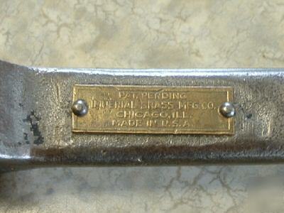 Rare old imperial brass tubing tube pipe bender, 1/2 