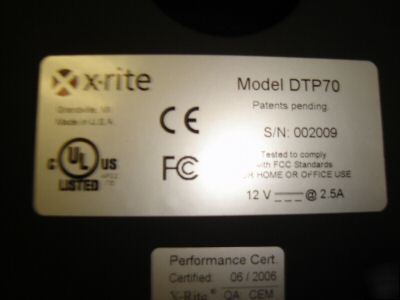 X-rite DTP70 high speed scanning spectrophotometer