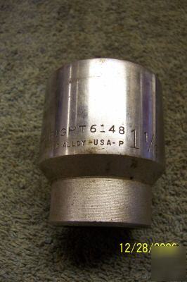 Wright # 6148, 1-1/2IN, 3/4IN drv 12PT socket used